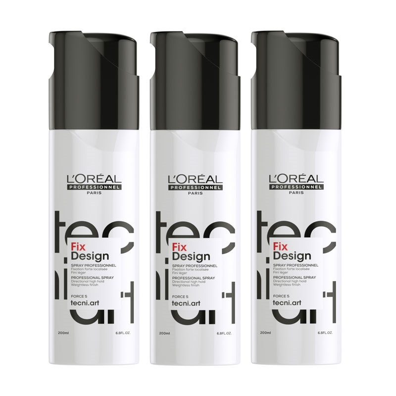 Loreal Tecni Art Fix Design Hairspray 200 ml - 3 stk.